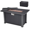 44" Rectangle Propane Fire Table with Lid and Rain Cover - 2 of 4