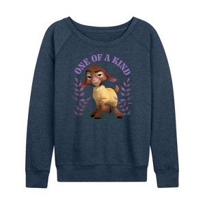 Women's - Disney - Valentino One Of A Kind Lightweight French Terry Wide Neck Long Sleeve Shirt - 1 of 4