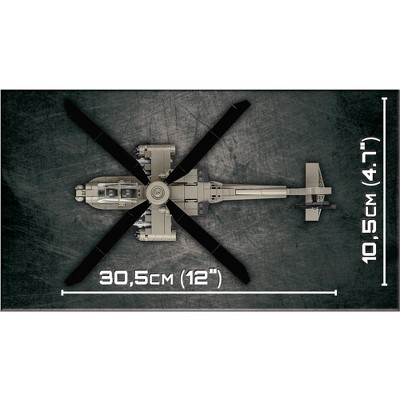 510-Piece LEGO Compatible AH-64 Apache Helicopter Model