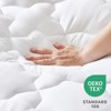 Aoibox Queen Mattress Pad Cotton Cooling Quilted Fitted Mattress Cover Soft Breathable Non Slip Deep Pocket White 60x80 - 2 of 4