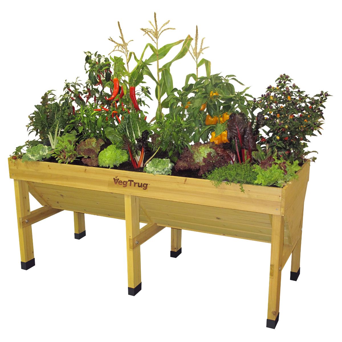 VegTrug 72"x30" Medium Rectangular Wooden Garden Bed Brown