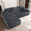 Racxily Cloud Sectional Sofa, L-Shape Chaise Modular Couch with Deep Seat for Living Room & Bedroom - 3 of 4