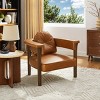 Art Leon Leather Chair with Ash Wood Frame - 2 of 4