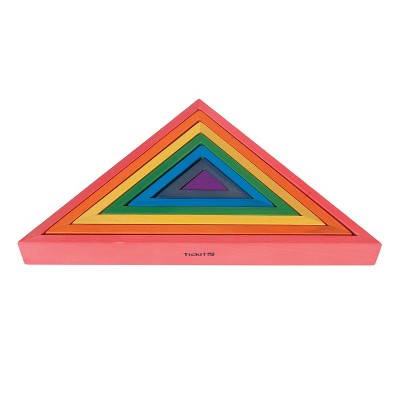 TickiT® Wooden Rainbow Architect Triangles - Set of 7