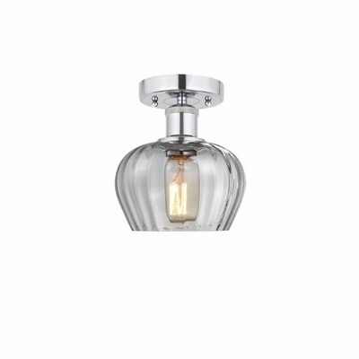 Fenton - 1 Light Semi-Flush Mount In Industrial Style-8.25 Inches Tall and 6.5 Inches Wide