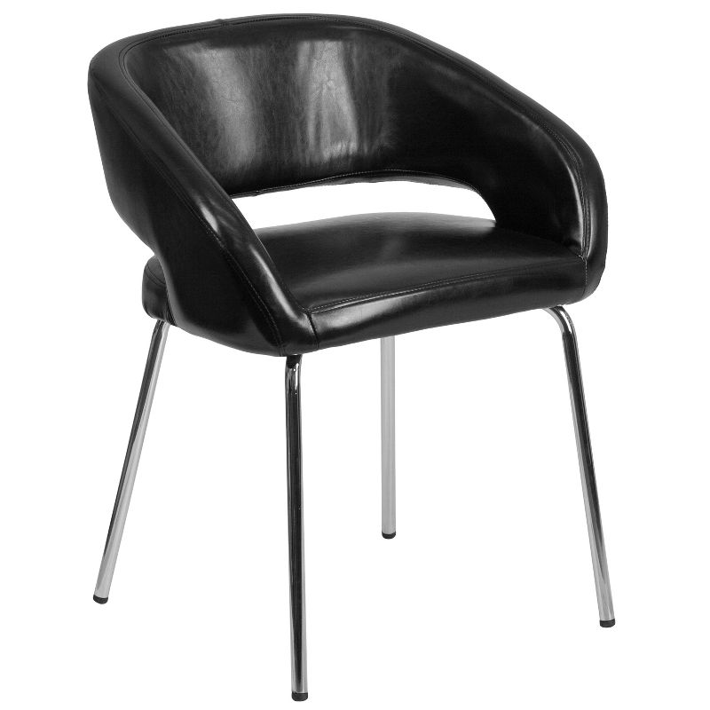 Emma and Oliver Contemporary Leather Side Reception Chair, 1 of 11