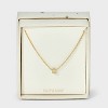 14K Gold Plated Cubic Zirconia Round Pave Multi-Strand Necklace - A New Day™ Gold - 3 of 4