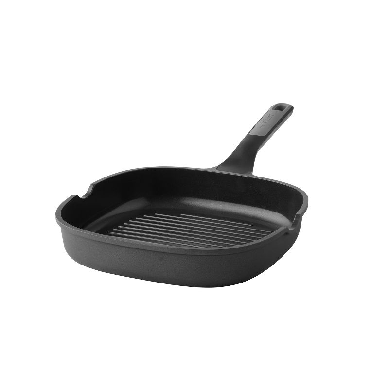 BergHOFF Leo Stone+ Non-stick Ceramic Grill Pan 10.5", Recycled Cast Aluminum, 3 of 10