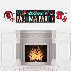 Big Dot of Happiness Christmas Pajamas - Holiday Plaid PJ Party Decorations Party Banner - 1 of 4
