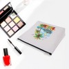 Unique Bargains Linen Printed Travel Cosmetic Bag White 1 Pc - 4 of 4