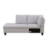 DOMETOUR Flannel 3-Piece Sofa Sectional Sofa Set for Living Room Grey White - 2 of 4
