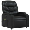 vidaXL Black Leather Recliner Chair, 6-Point Vibration Massage, Adjustable Backrest & Footrest - 4 of 4