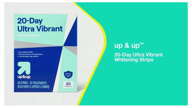 20-Day Ultra Vibrant Whitening Strips - up &#38; up&#8482;, 2 of 5, play video
