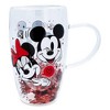 Silver Buffalo Disney Mickey and Minnie Hearts & Diamonds Confetti Glass Mug | Holds 15 Ounces - 2 of 4