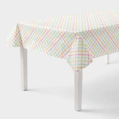 108"x54" Oblong Gingham Easter Tablecloth - Spritz™