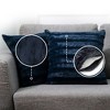 Cheer Collection Luxurious Faux Fur Throw Pillows Set of 2 - Blue (22" x 22") - 4 of 4