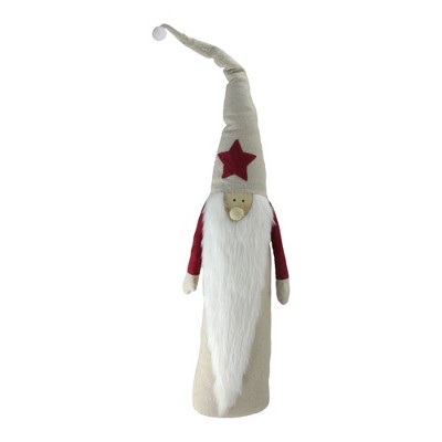 Northlight 26.5" Red and Ivory Blushing Santa Gnome Tabletop Figurine