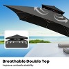 Pellebant 10'x 12.5' Patio Cantilever Umbrella UV30+ Double Top High-strength Aluminum Pole with 360°Rotation 5 Heights Adjustable - 4 of 4