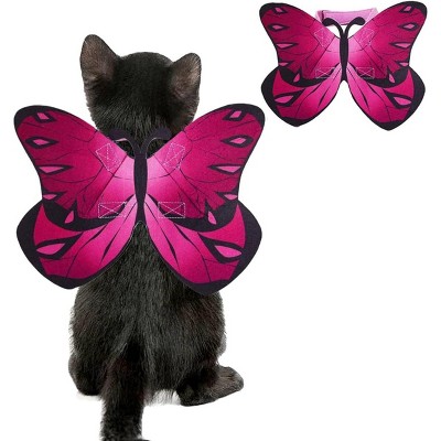 Pet Cat Bat Wings for Halloween Party Decoration, Puppy Collar Leads Cosplay Bat Costume,Cute Puppy Cat Dress Up Accessories