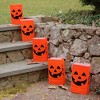 LumaBase Battery-Operated Luminaria Kit, Orange Jack O' Lantern - Set of 6 - 2 of 4