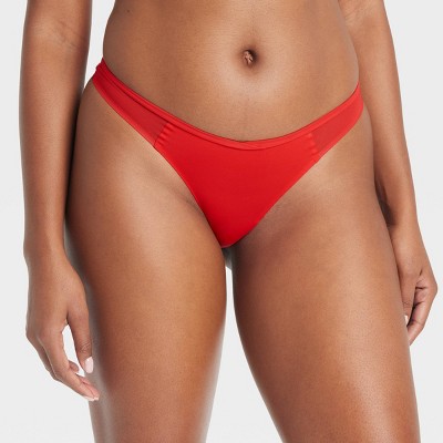 Women's Micro-Mesh Thong - Auden™ Red M