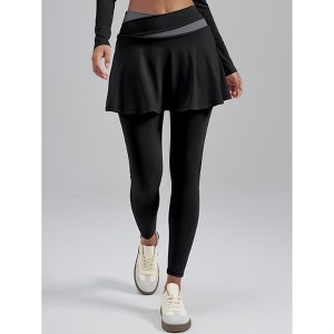 Women Yoga Dress Pants High Waist Flared Leg Dress Pants Casual Leggings - 1 of 3