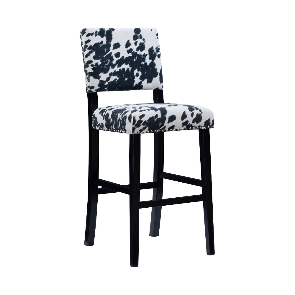 29" Corey Barstool Black/White - Linon