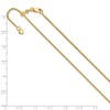 Black Bow Jewelry 1.3mm 14K Yellow Gold Adjustable Round Box Chain Necklace - 2 of 4