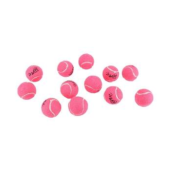 Midlee Pink 1.5" Mini Squeaky Dog Tennis Balls- Set of 12