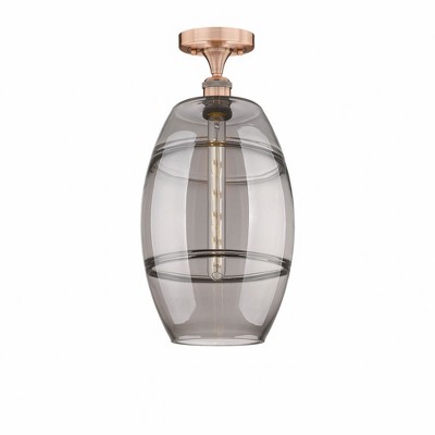 Vaz - 1 Light Semi-Flush Mount In Industrial Style-18.63 Inches Tall and 10 Inches Wide