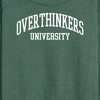 Women's - Instant Message - Overthinkers University Lightweight French Terry Wide Neck Long Sleeve Graphic Shirt - 2 of 4