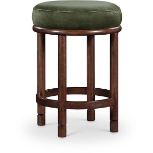 Meridian Furniture,Monette Green Velvet Counter Stool - 1 of 4