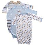 Luvable Friends Infant Boy Cotton Gowns, Blue, Preemie/Newborn