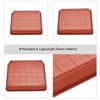 Unique Bargains Indoor Outdoor Plastic Square Flower Drip Tray Plant Pot Saucer 6-in-1 Set Red 6 7 10 Inch - 3 of 4