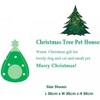 Christmas Tree Cat Beds House, Portable Indoor Cat Igloo Xmas Bed Cave for Small Dogs and Small Animals - 4 of 4