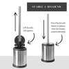 Evideco French Home Goods Sleek Toilet Brush Set with Stainless Steel Handle, Folding Lid, and Removable Insert - Compact Design for Modern Bathrooms - 4 of 4