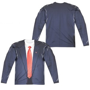 Men's Modern Day Presidential (Front Back Print) Long Sleeve Costume T-Shirt - 1 of 4