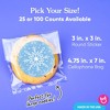 Big Dot of Happiness Blue Snowflakes Stickers and Clear Cookie Bags, Cellophane Treat Bags 4.25x7 Inches, Party Favor Gifts for Goodies - 25 Count - 4 of 4