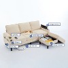 SKRAN 3-seat Sectionals with Storage Ottoman & 2 Cup Holders, L-Shaped Combo Sofa, for living room apartment bedroom and compact room - 2 of 4