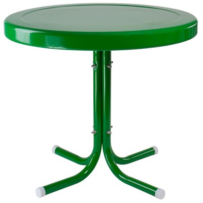 Northlight 22" Outdoor Retro Tulip Side Table, Green