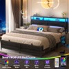 Aheaplus Storage Bed with Sliding Doors, LED Lights & USB Charging Station - 3 of 4