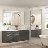 KIOTEE Rectangular Aluminum Alloy Framed and Tempered Glass Wall Bathroom Vanity Mirror in Matte Black - 2 of 4