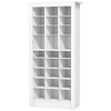 HOMCOM 58" Narrow Shoe Cabinet for Entryway, Tall Shoe Rack Storage Organizer with Adjustable Shelves for 27 Pairs of Shoes for Hallway, White - 4 of 4
