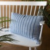 14x22 Hand Woven Blue Striped Filled Lumbar Pillow by Foreside Home & Garden - 2 of 4