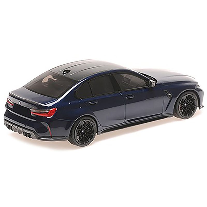 2020 BMW M3 Blue Metallic with Carbon Top Limited Edition to 740 pieces Worldwide 1/18 Diecast Model Car by Minichamps, 3 of 4