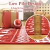 Christmas Area Rug Non-Slip Washable Snowflake Living Room Rug with Rubber Backing, Low Pile Faux Wool Soft Rug Holiday Decor Xmas Rug - 3 of 4