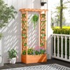 Tangkula Raised Garden Bed Planter Box w/ Side & Top Trellis for Vine Climbing Plants - 3 of 4