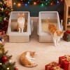 Stainless Steel Litter Box with Lid, XL Enclosed Cat Litter Box for Large Cats & Multi-Cat Households, High-Sided Anti-Leakage Design(2-Pack) - 2 of 4