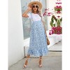 Maternity High Waisted Midi Skirt Summer Ruffle Adjustable Boho Flowy Suspender Skirt Photoshoot Baby Shower - 3 of 4