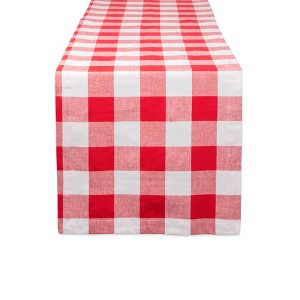 Dii Tango Red/White Buffalo Check Table Runner 14X72 - 1 of 4